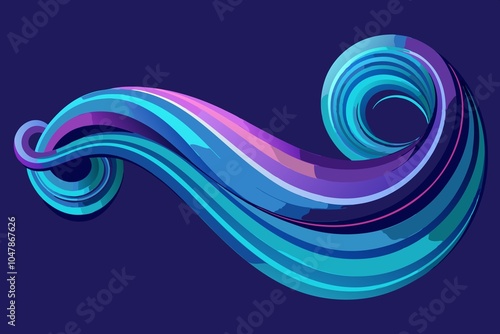 abstract background with waves, generative ai, ai generated
