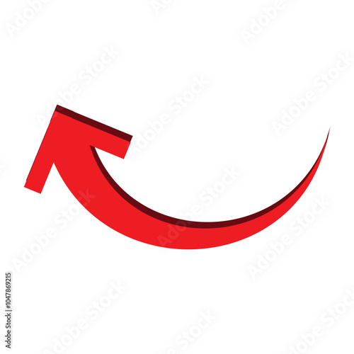 Free Download Curved arrow. Curved arrow icon. curved arrow vector isolated on white background. vector illustration. - GFXLoad