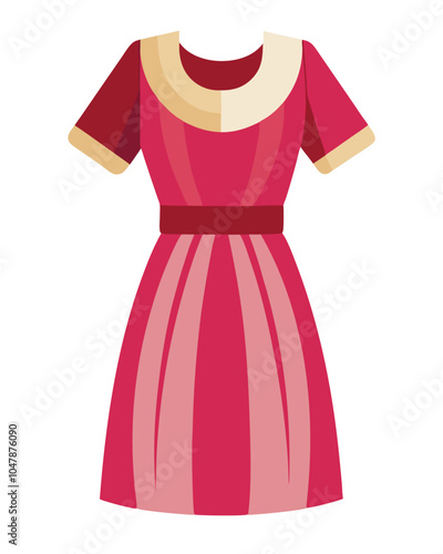 Blouson dress vector illustration isolated on a white background