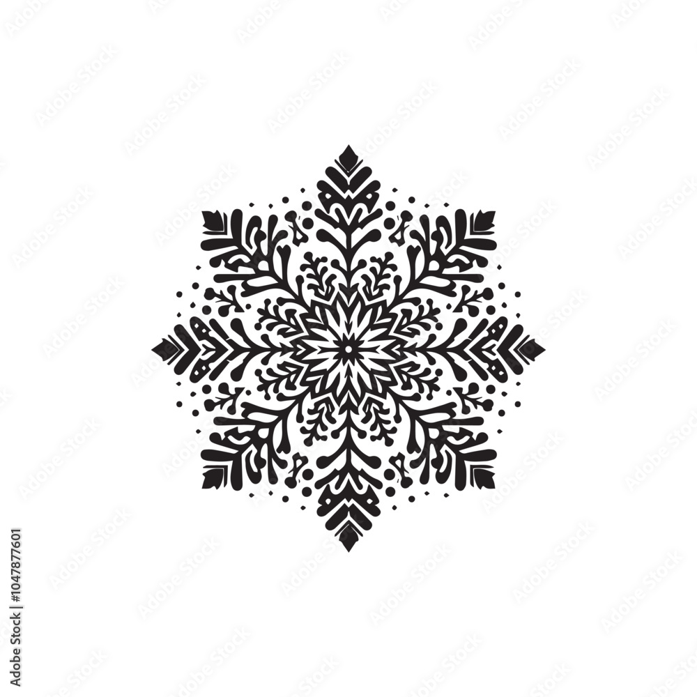 Snowflake silhouette vector design art illustration Snowflake silhouette vector design art illustration