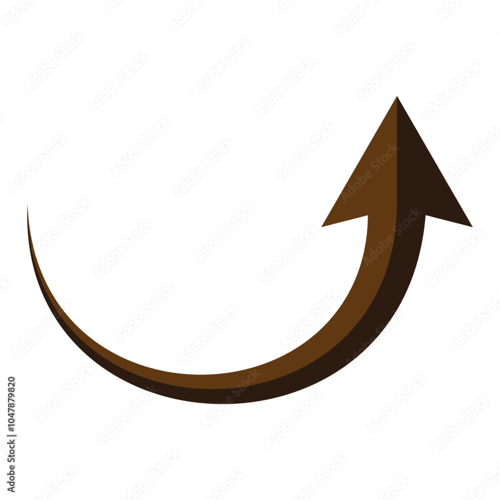 Curved arrow. Curved arrow icon. curved arrow vector isolated on white background. vector illustration. Curved arrow. Curved arrow icon. curved arrow vector isolated on white background. vector illustration.