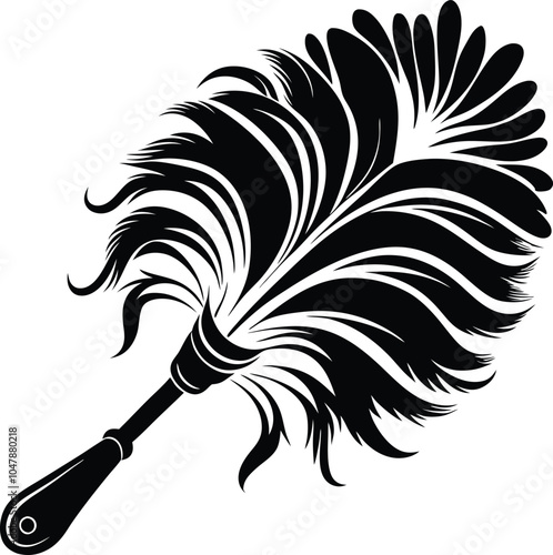 Feather duster vector silhouette