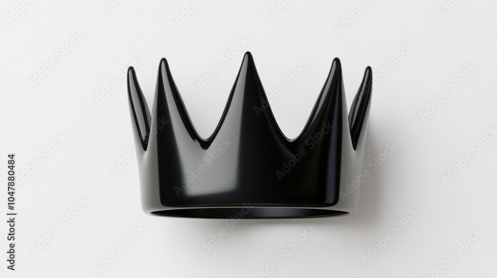 Elegant minimalist black crown on white background Elegant minimalist black crown on white background