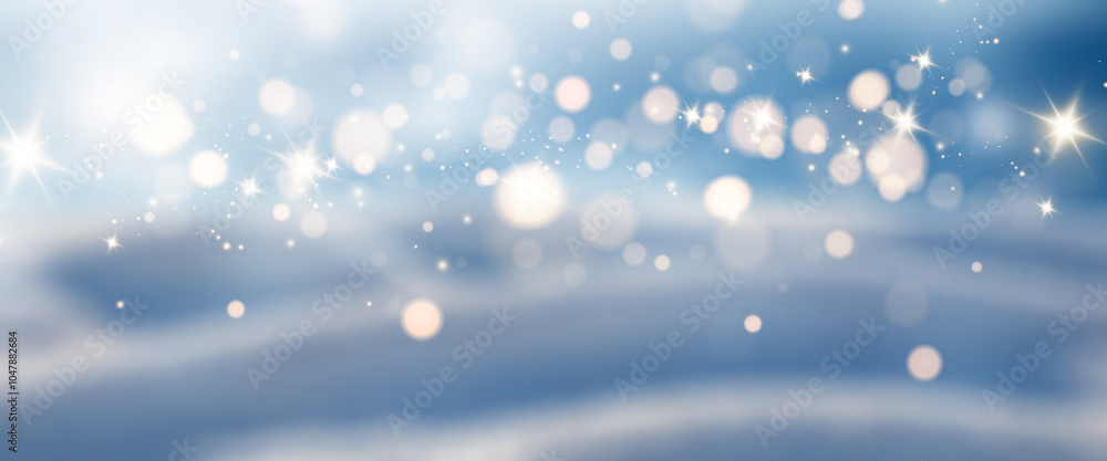 Snowflakes On Snow With Bokeh Of Christmas Lights Snowflakes On Snow With Bokeh Of Christmas Lights