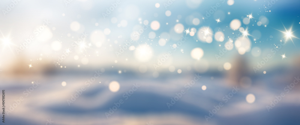 Snowflakes On Snow With Bokeh Of Christmas Lights Snowflakes On Snow With Bokeh Of Christmas Lights