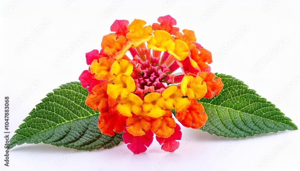 Lantana on white background isolated. Beautiful flower. Lantana on white background isolated. Beautiful flower.