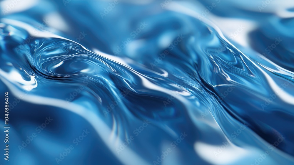 Abstract Blue Liquid Ripples and Waves Abstract Blue Liquid Ripples and Waves