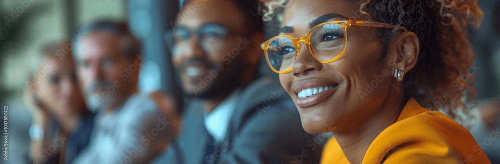 Happy Diverse Business Team in Office Meeting Discussing Work with Leader Happy Diverse Business Team in Office Meeting Discussing Work with Leader
