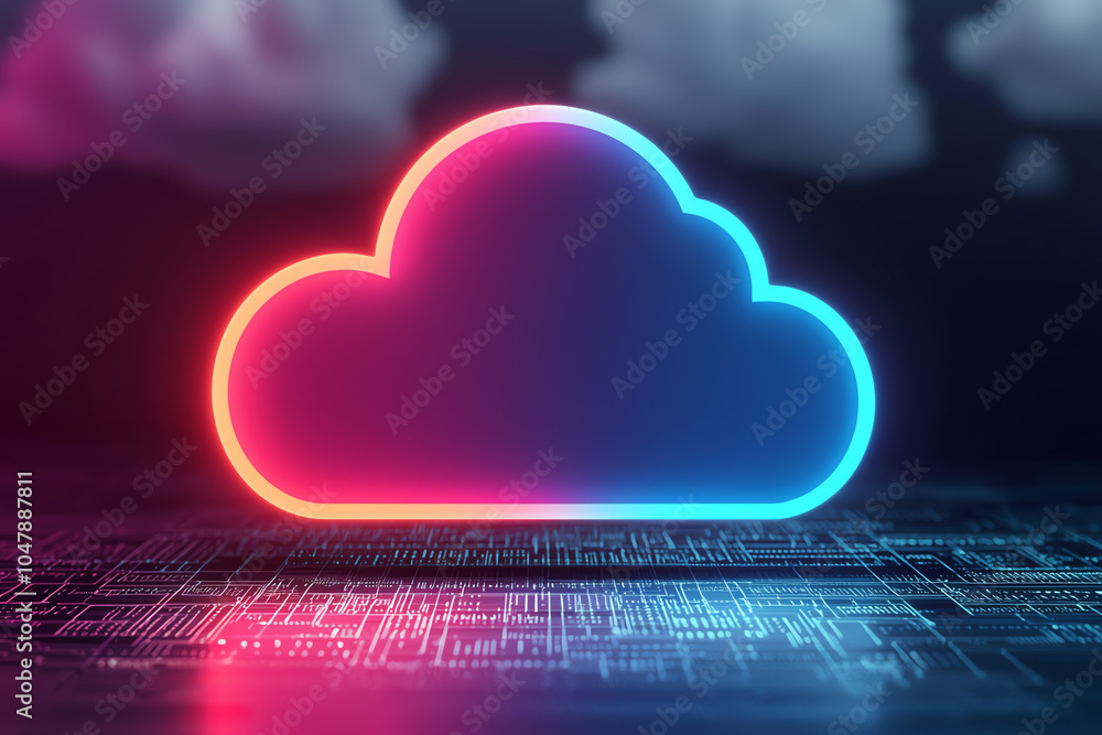 Cloudbased serverless platforms, vibrant data hubs, futuristic urban landscape Cloudbased serverless platforms, vibrant data hubs, futuristic urban landscape