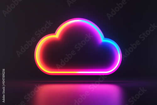Multicloud architecture, glowing serverless systems, futuristic digital grid
