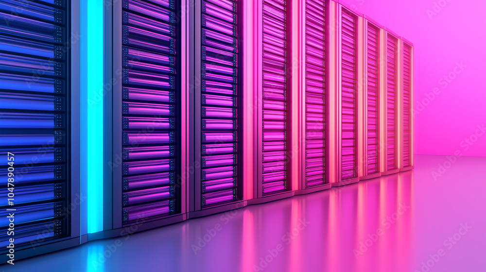Serverless computing, glowing neon data hubs, futuristic urban environment Serverless computing, glowing neon data hubs, futuristic urban environment