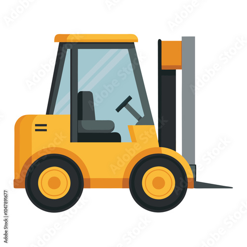 Forklift vector illustration isolated on a white background