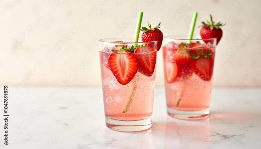 Refreshing summer cocktails with a twist of strawberry Refreshing summer cocktails with a twist of strawberry