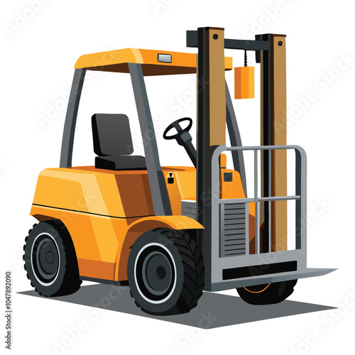 Forklift vector illustration isolated on a white background