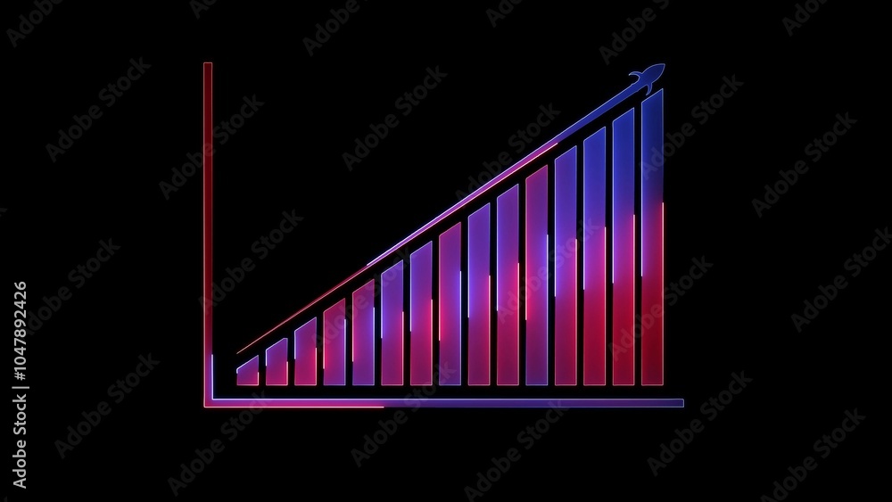 Business growth infographic animation. Increase sales in business. Flat isolated graph of success. Business growth infographic animation. Increase sales in business. Flat isolated graph of success.