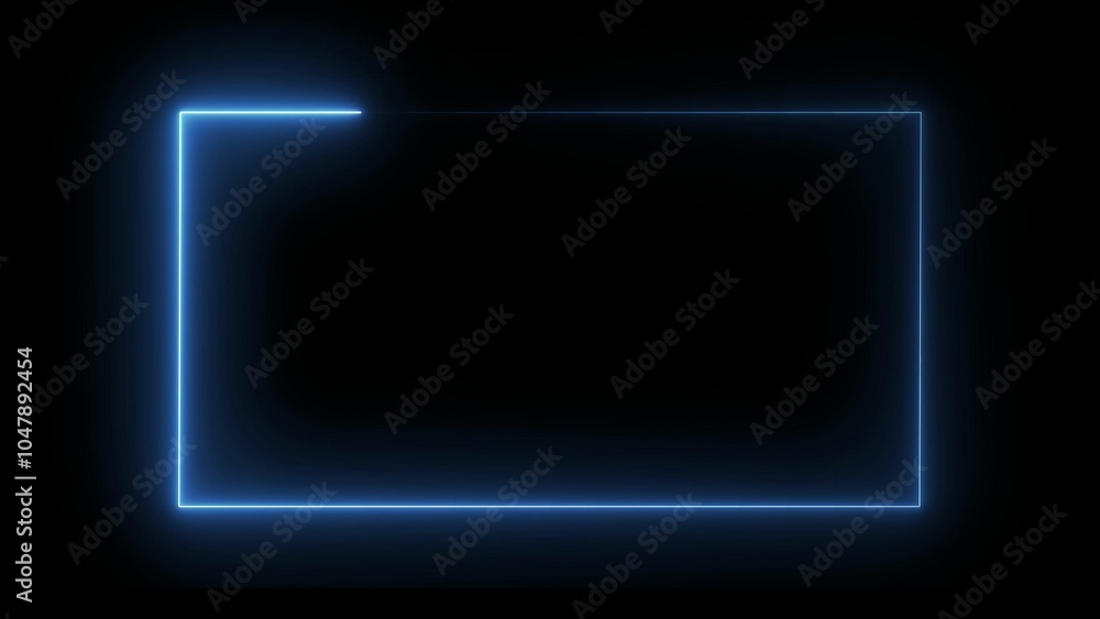 Neon Rectangle Border .Blue and pink neon rectangle frame. Black background 4k animation Neon Rectangle Border .Blue and pink neon rectangle frame. Black background 4k animation