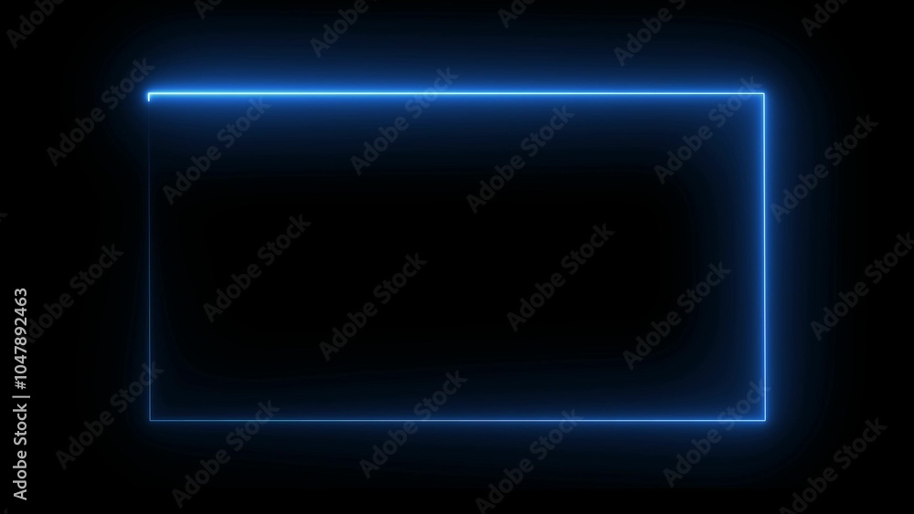 Neon Rectangle Border .Blue and pink neon rectangle frame. Black background 4k animation Neon Rectangle Border .Blue and pink neon rectangle frame. Black background 4k animation