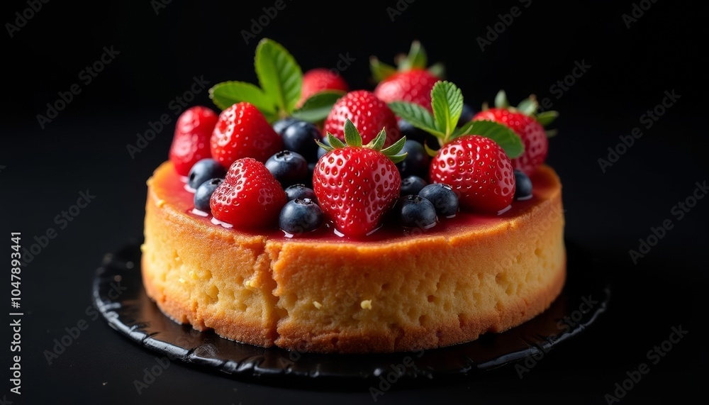 Deliciously fresh fruit tart ready to be savored Deliciously fresh fruit tart ready to be savored