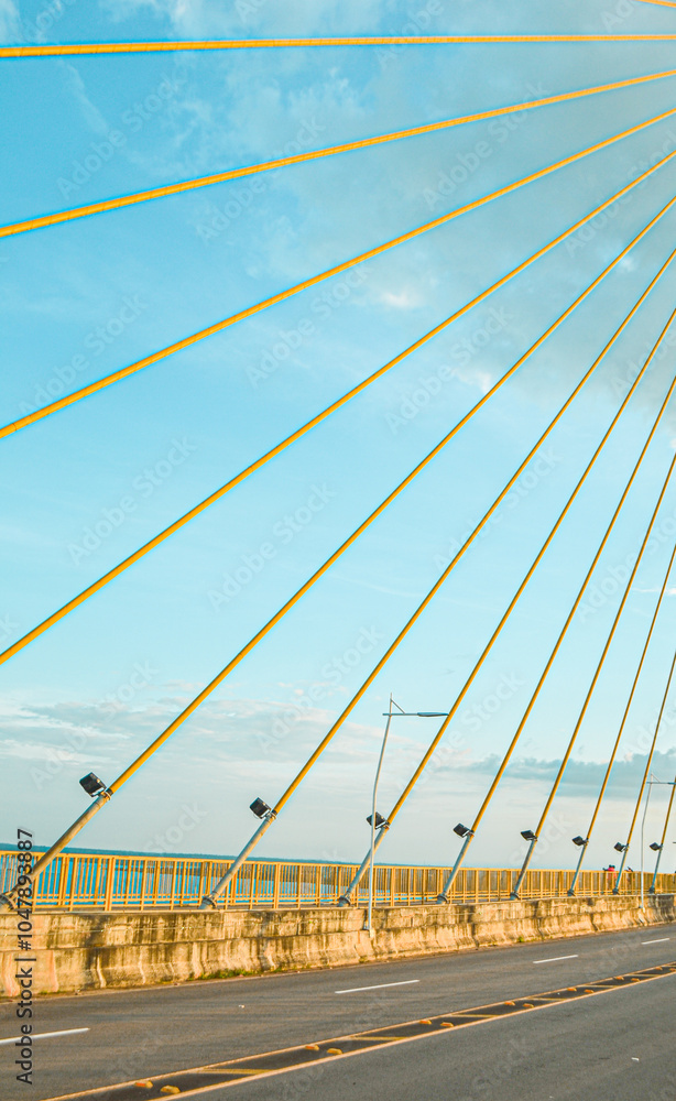 Fototapeta premium bridge over the black river