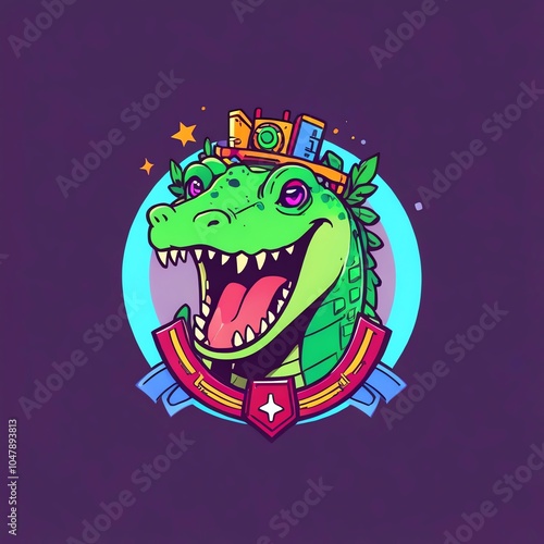 Smiling Alligator Illustration