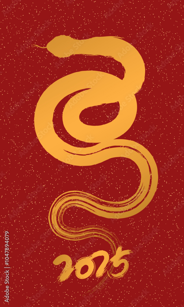 Chinese Year of the Snake festive red cover Chinese Year of the Snake festive red cover