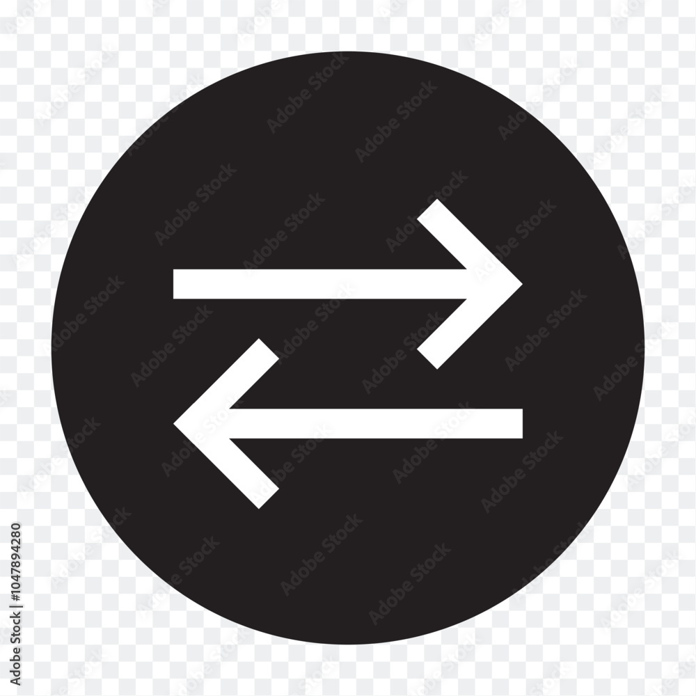 Data transfer arrows icon vector. Recycling, exchange, left and right and direction sing, up and down symbol arrow icon in transparent background. Vector illustration. Data transfer arrows icon vector. Recycling, exchange, left and right and direction sing, up and down symbol arrow icon in transparent background. Vector illustration.