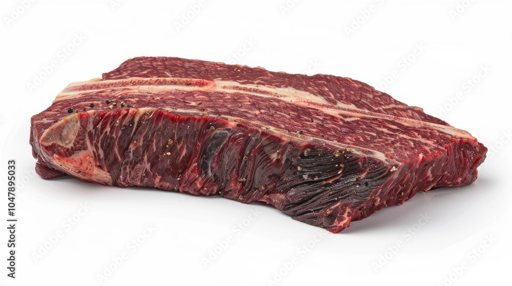 Fototapeta premium Raw Beef Short Rib with Black Peppercorns and Other Spices