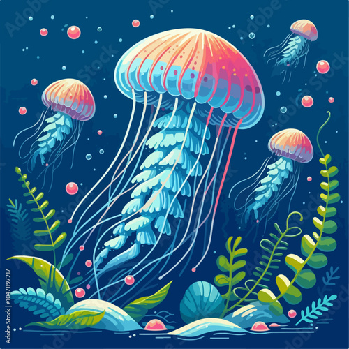Ilustrasion of jellyfish