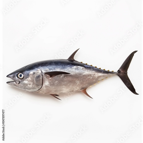 Tuna Fish Illustration: Minimalist Design on a Clean White Background photo