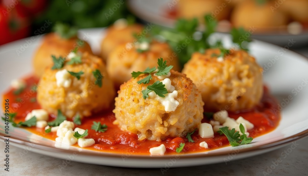 Delicious bitesized appetizers ready to be savored Delicious bitesized appetizers ready to be savored
