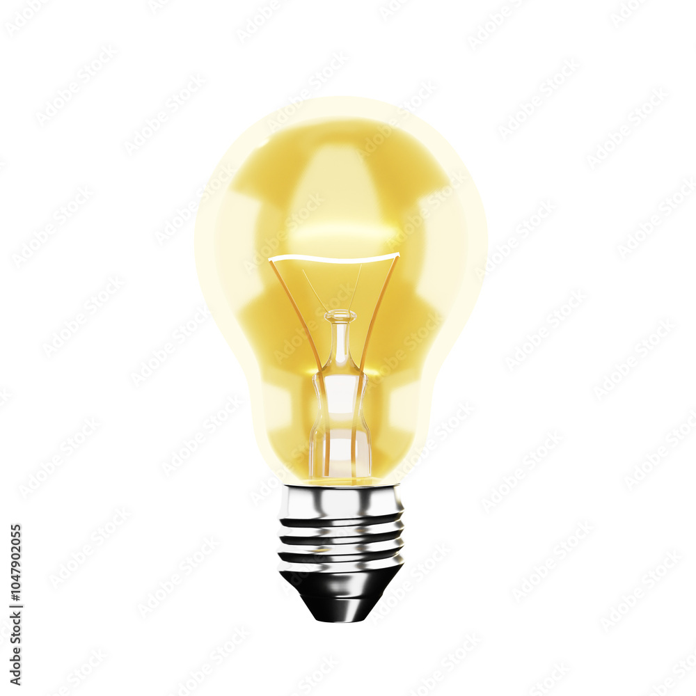 yellow lightbulb on transparent background yellow lightbulb on transparent background