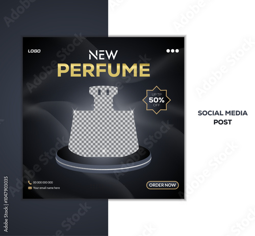 Luxury perfume social media post and Instagram post design