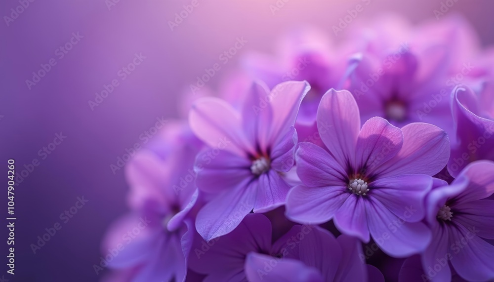 Fototapeta premium A bouquet of soft pastel purple flowers