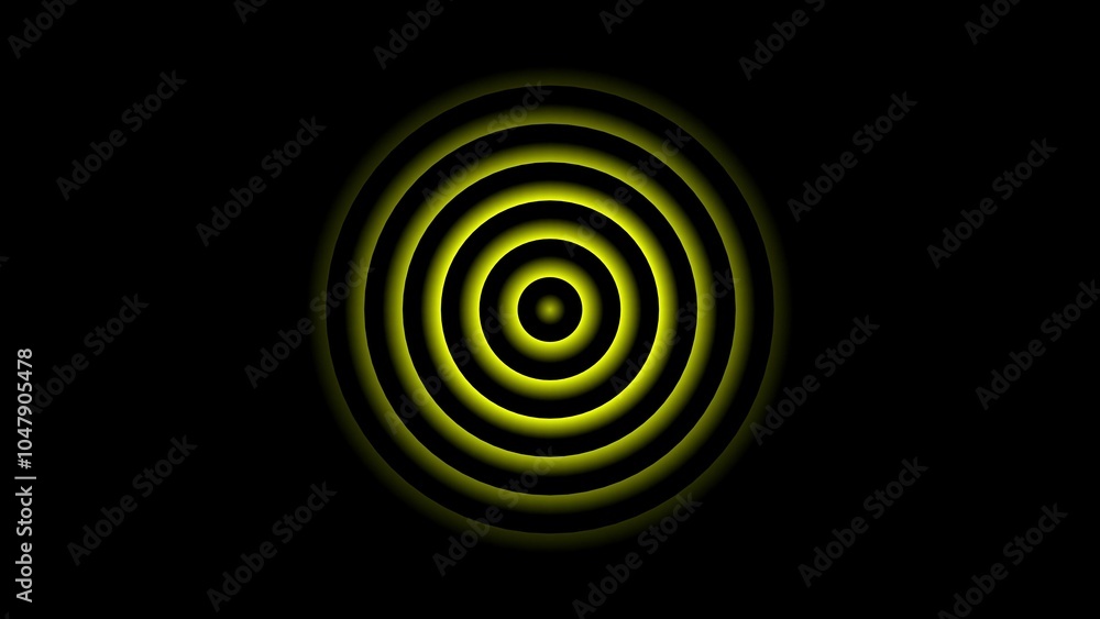 Radio wave screen background animation on black background Radio wave screen background animation on black background