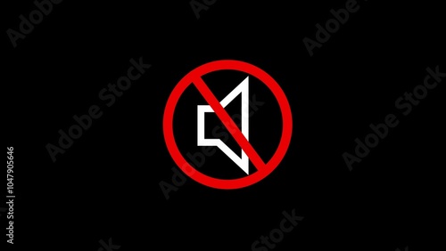 Free Download No allowed Sound Sign Animation . Mute, no sound speaker icon - GFXLoad