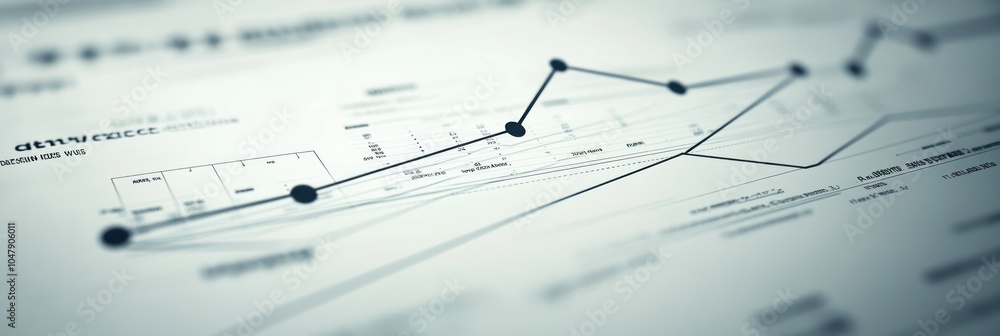 Closeup of a financial chart with a line graph showing growth and decline. Closeup of a financial chart with a line graph showing growth and decline.