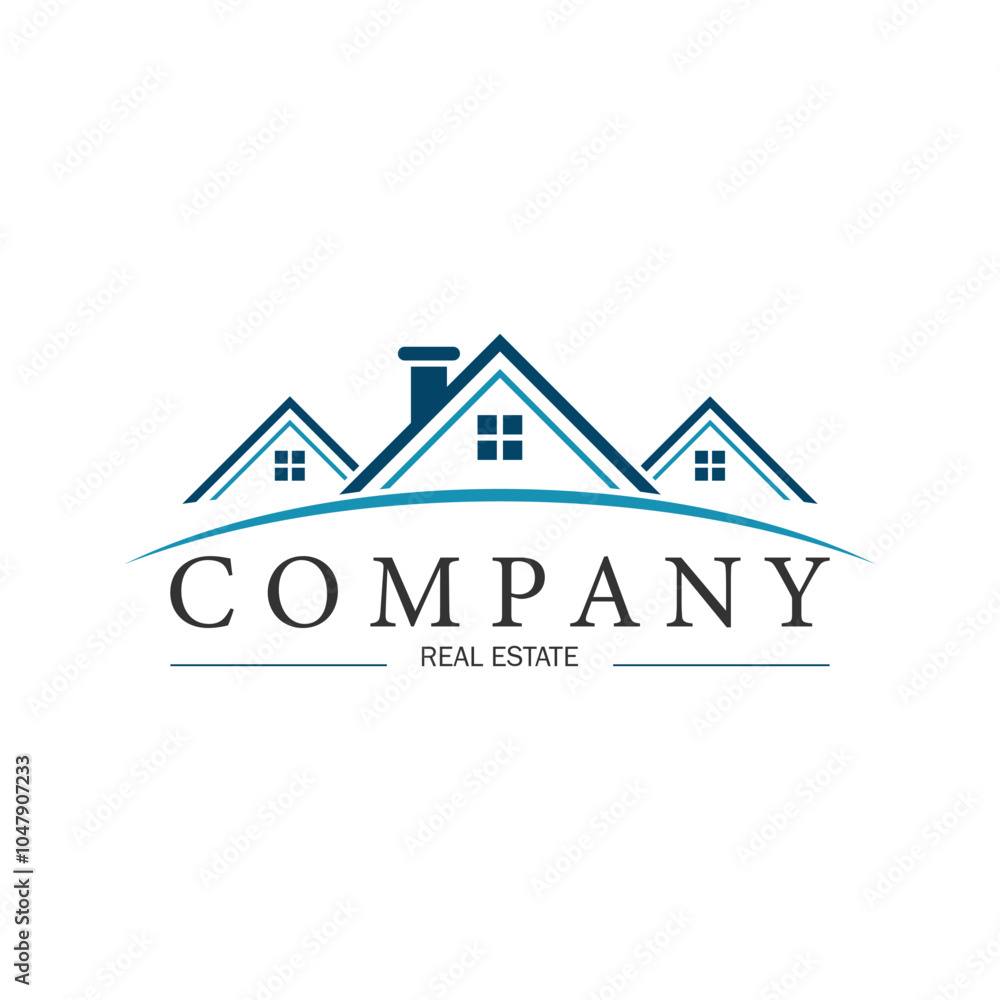 illustration vector graphic of real estate logo, building and construction, Perfect logo for business related to construction.