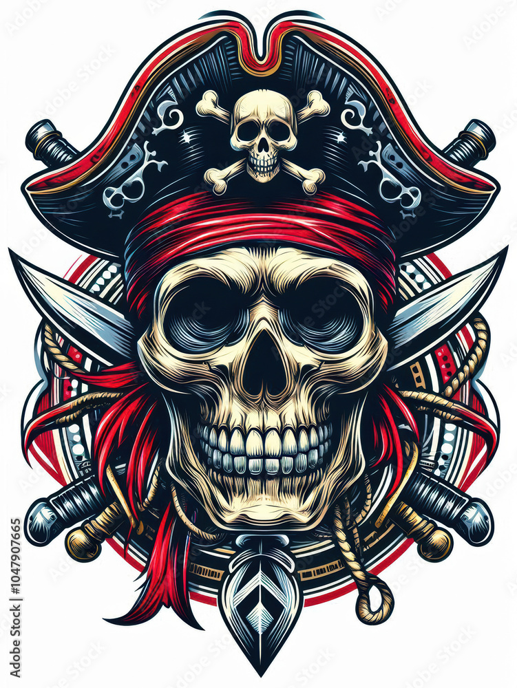 TRIBAL TATOO トライバル タトゥ 刺青ドクロ 海賊