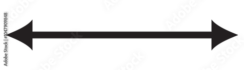 Double arrows icon. Two side arrows icon symbol. left and right long arrows icon. Double arrows icon isolated on white background. vector illustration.