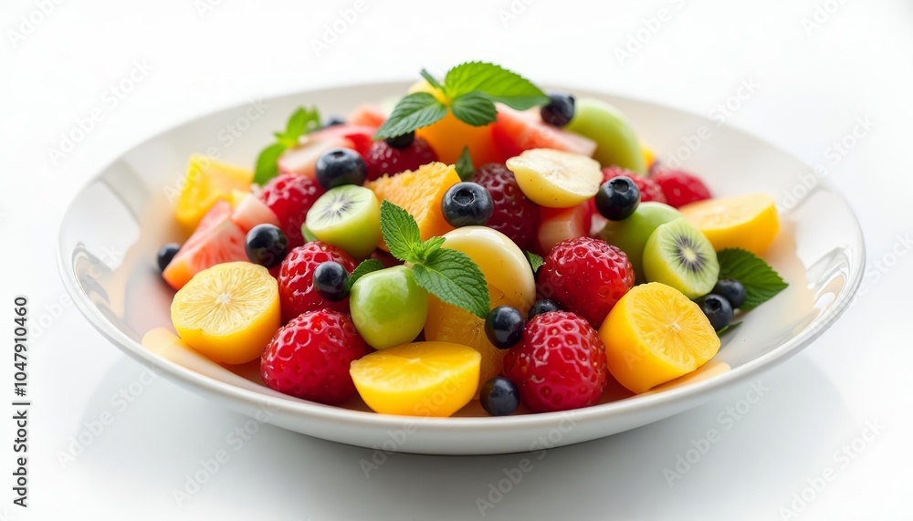 Fresh and vibrant fruit salad ready to be enjoyed Fresh and vibrant fruit salad ready to be enjoyed