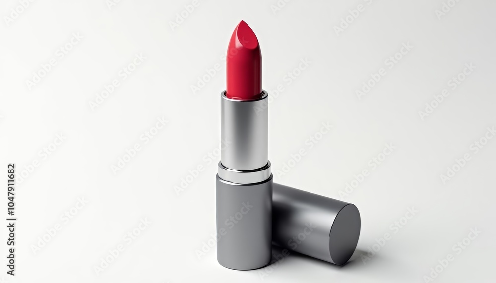Elegance in a tube A single vibrant red lipstick Elegance in a tube A single vibrant red lipstick