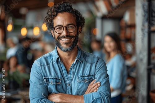 Smiling Business Team in Modern Office with Diverse Colleagues