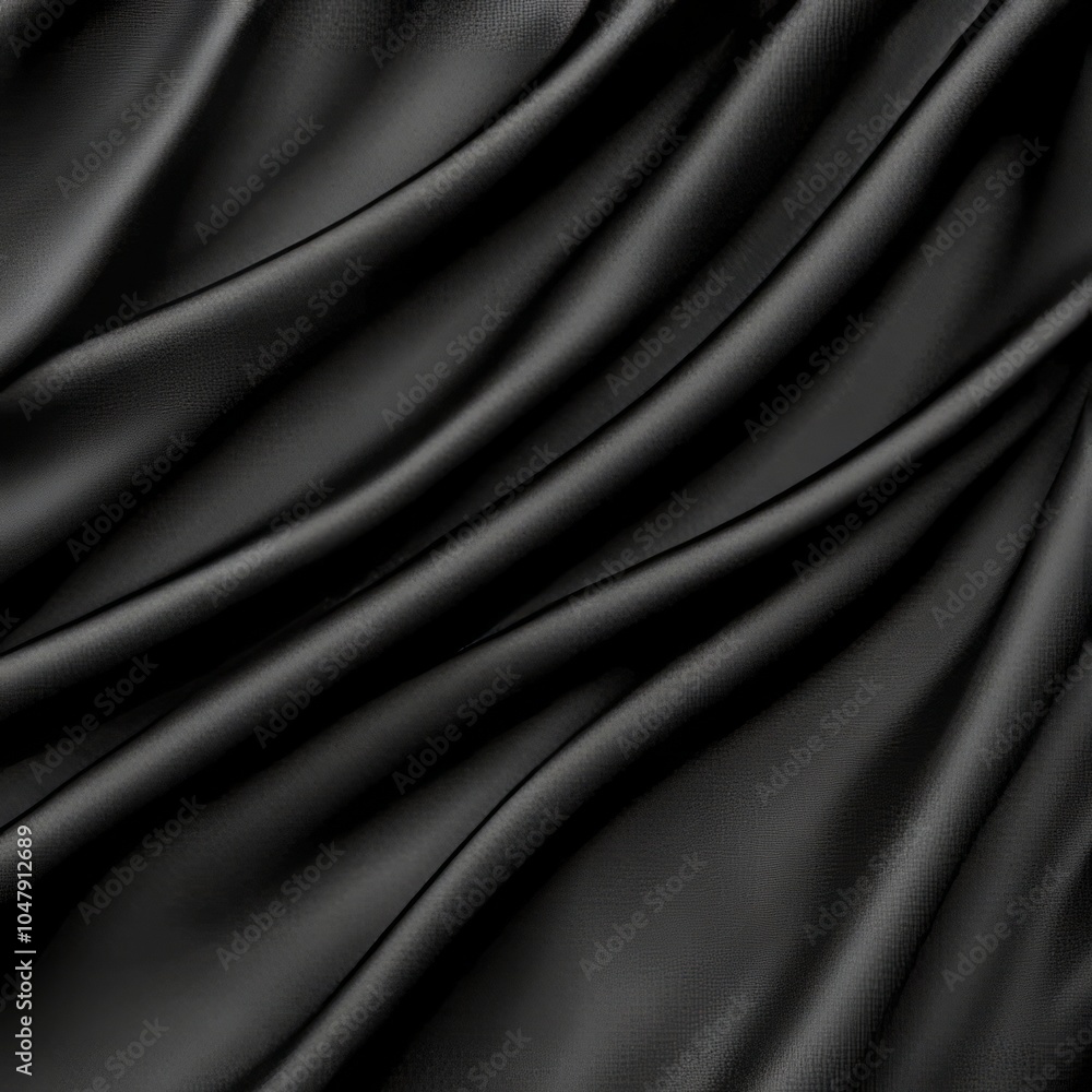 A close-up of flowing black fabric showcasing smooth, elegant textures. A close-up of flowing black fabric showcasing smooth, elegant textures.
