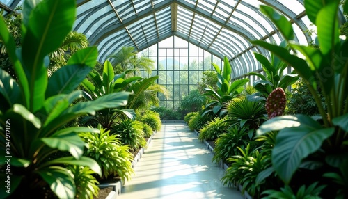  Exploring the lush interior of a modern botanical garden