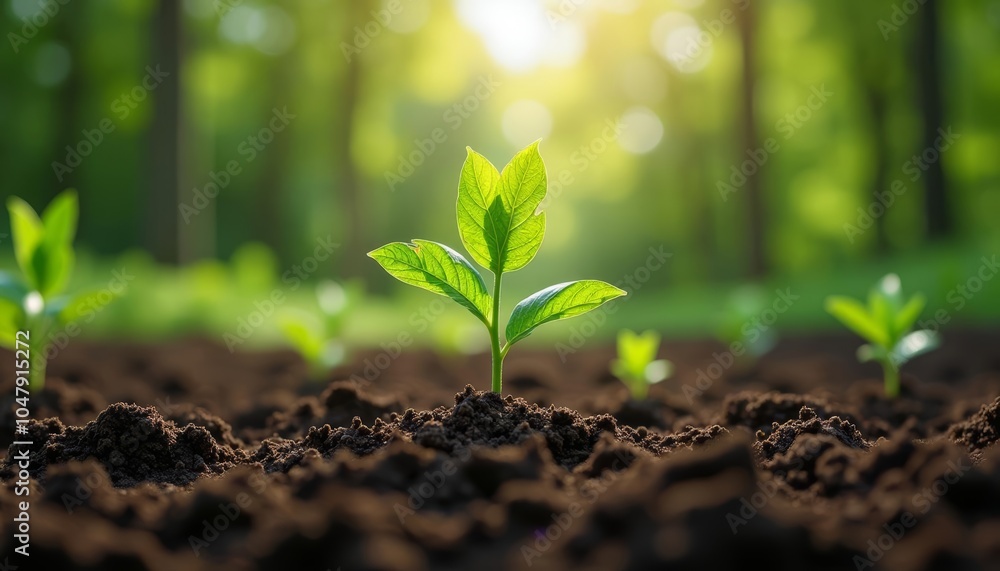 New beginnings sprout from the earth New beginnings sprout from the earth