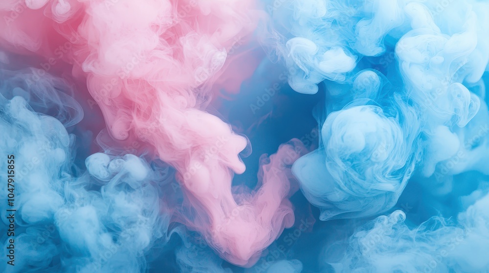 Abstract Swirling Smoke in Blue and Pink Hues Abstract Swirling Smoke in Blue and Pink Hues