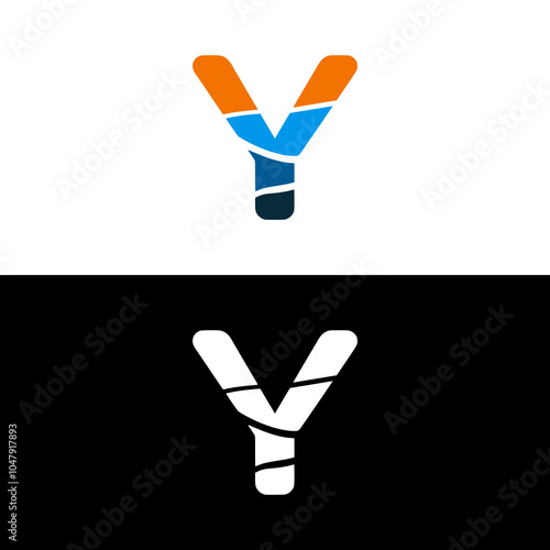 letter Y travel agency trip vacation logo vector illustration template design
