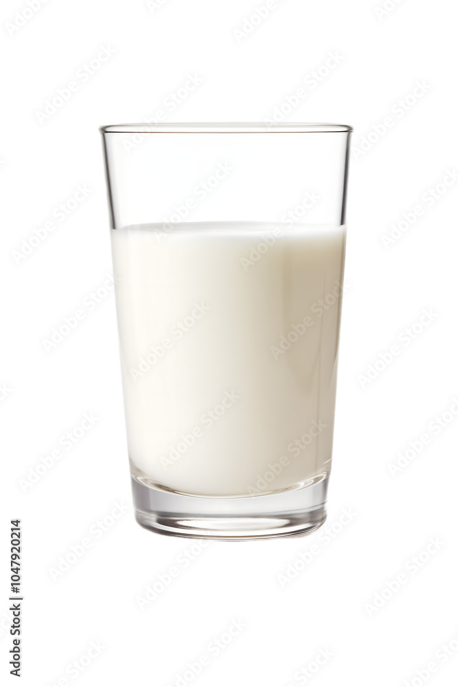 Fresh, full glass of milk, isolated on white background Fresh, full glass of milk, isolated on white background