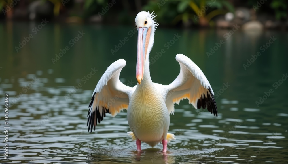 Peaceful moment in nature with a pelican Peaceful moment in nature with a pelican