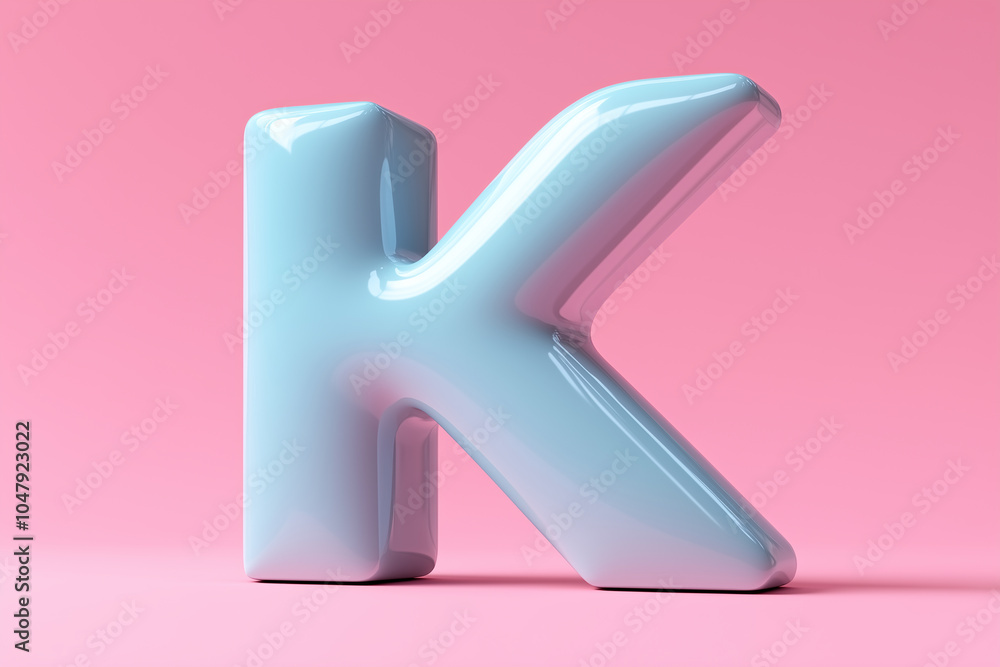 letter 3d ballon on pink background letter 3d ballon on pink background